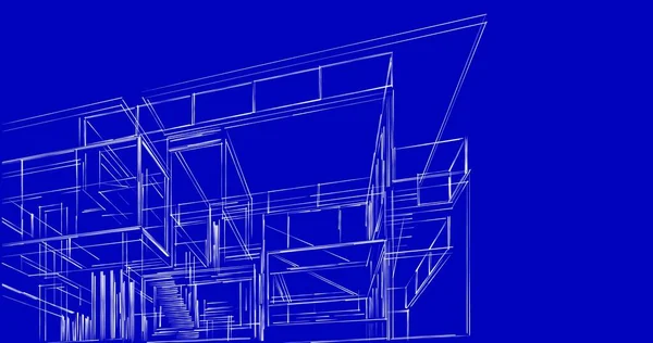 Abstraktní Architektonický Design Tapet Digitální Koncept Pozadí — Stock fotografie