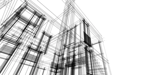 Абстрактный Архитектурный Дизайн Обоев Цифровой Концепт Фон — стоковое фото