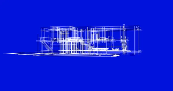 Disegno Astratto Carta Parati Architettonica Sfondo Concetto Digitale — Foto Stock