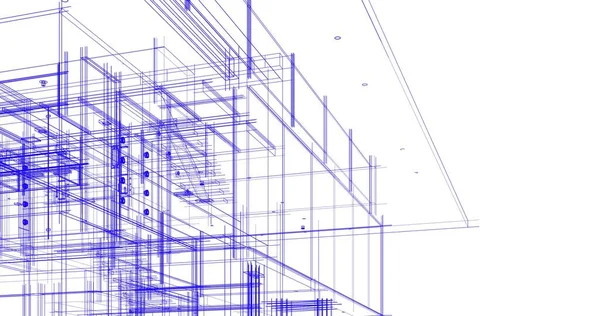 Architektura Budova Ilustrace Pozadí — Stock fotografie