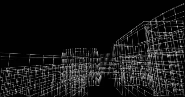 Абстрактный Архитектурный Дизайн Обоев Цифровой Концепт Фон — стоковое фото