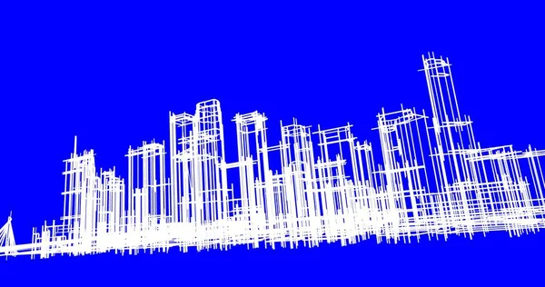 Abstrakcyjny Projekt Tapety Architektonicznej Cyfrowe Tło Koncepcyjne — Zdjęcie stockowe