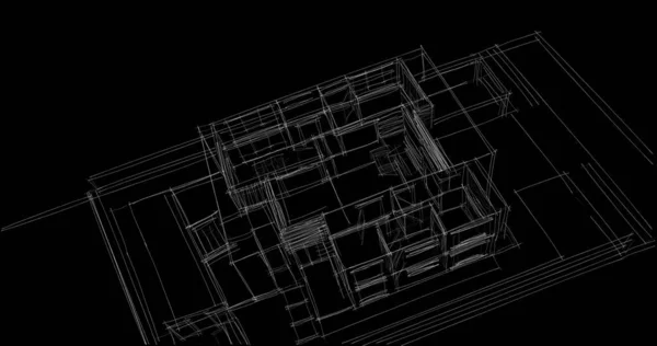 Architektura Budynek Ilustracja Tle — Zdjęcie stockowe