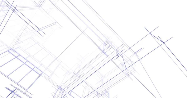 最小几何建筑设计 — 图库照片