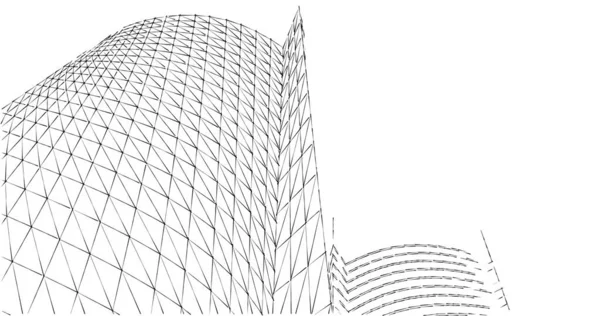 Soyut Mimari Duvar Kağıdı Tasarımı Dijital Konsept Arkaplan — Stok fotoğraf