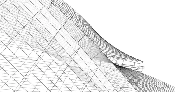 Conception Minimale Bâtiments Architecturaux Géométriques — Photo