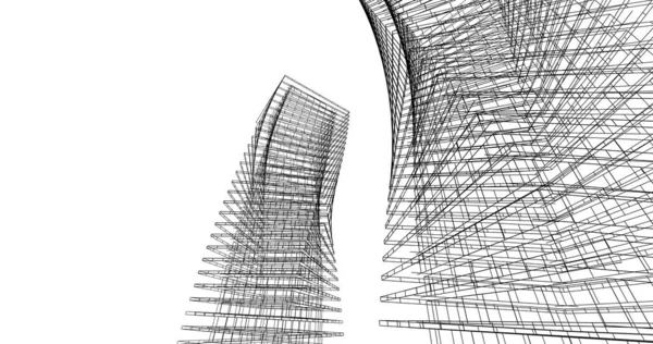 Arquitectura Abstracta Fondo Construcción Edificios — Foto de Stock
