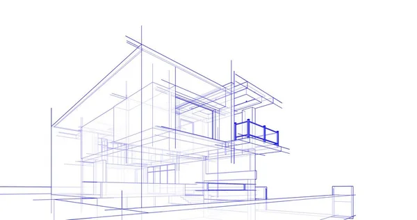 Minimala Geometriska Arkitektoniska Byggnader Design — Stockfoto