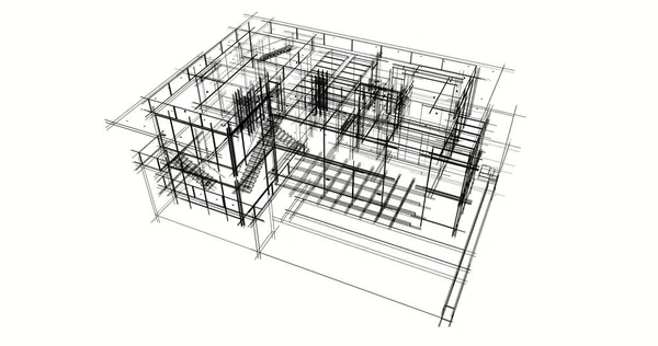 最小几何形状 建筑线 — 图库照片