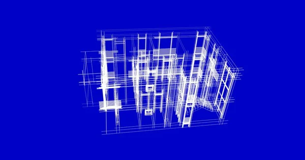 建筑墙纸设计 数字概念背景 — 图库照片