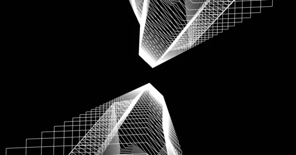 Lignes Dessin Abstraites Dans Concept Art Architectural Formes Géométriques Minimales — Photo