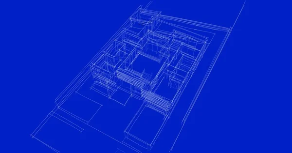 Arquitectura Edificio Ilustración Sobre Fondo —  Fotos de Stock