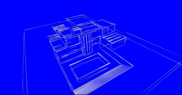 Abstrakcyjny Projekt Tapety Architektonicznej Cyfrowe Tło Koncepcyjne — Zdjęcie stockowe