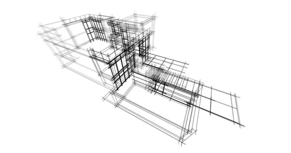 Abstrakt Arkitektonisk Tapet Design Digitalt Koncept Bakgrund — Stockfoto