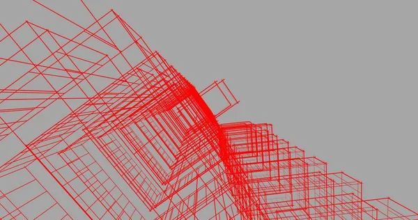 建筑墙纸设计 数字概念背景 — 图库照片