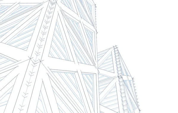 Forme Geometriche Minimali Linee Architettoniche — Foto Stock