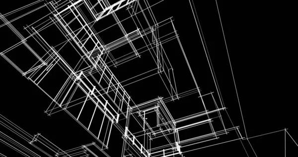 Geometrisch Ontwerp Van Gebouwen — Stockfoto