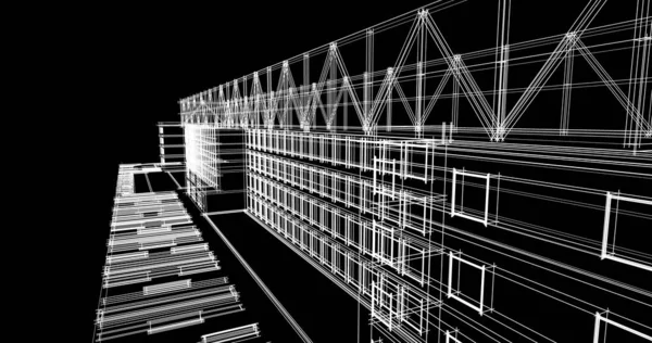 Abstrakcyjny Projekt Tapety Architektonicznej Cyfrowe Tło Koncepcyjne — Zdjęcie stockowe