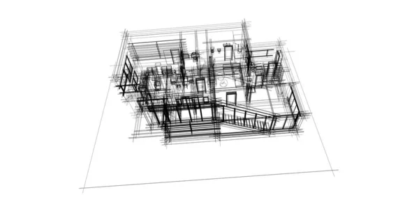 Disegno Astratto Carta Parati Architettonica Sfondo Concetto Digitale — Foto Stock