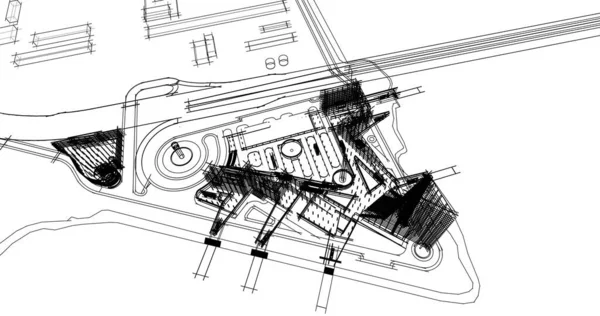 Disegno Astratto Carta Parati Architettonica Sfondo Concetto Digitale — Foto Stock