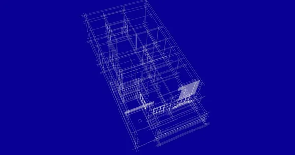 Architektura Budynek Ilustracja Tle — Zdjęcie stockowe