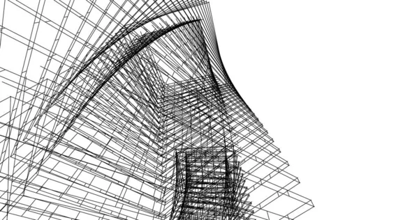 Abstrakcyjny Projekt Tapety Architektonicznej Cyfrowe Tło Koncepcyjne — Zdjęcie stockowe