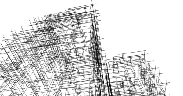 Abstrakcyjny Projekt Tapety Architektonicznej Cyfrowe Tło Koncepcyjne — Zdjęcie stockowe