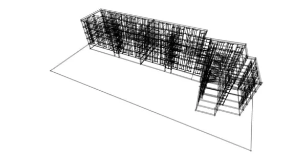 Abstrakt Arkitektonisk Tapet Design Digitalt Koncept Bakgrund — Stockfoto