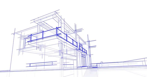 最小几何建筑设计 — 图库照片