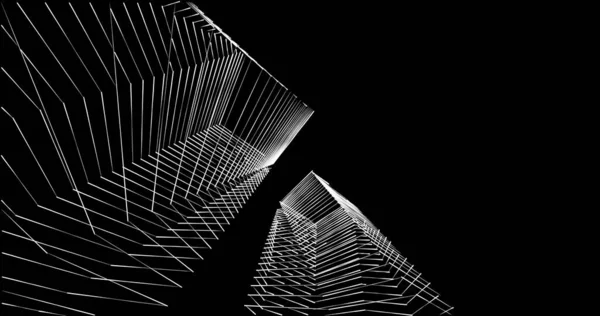 Lignes Dessin Abstraites Dans Concept Art Architectural Formes Géométriques Minimales — Photo