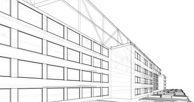 soyut mimari duvar kağıdı tasarımı, dijital konsept arkaplan