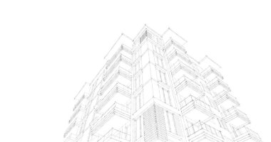 soyut mimari duvar kağıdı tasarımı, dijital konsept arkaplan