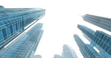 soyut mimari duvar kağıdı tasarımı, dijital konsept arkaplan