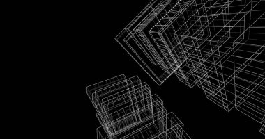 soyut mimari duvar kağıdı tasarımı, dijital konsept arkaplan