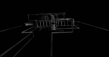 soyut mimari duvar kağıdı tasarımı, dijital konsept arkaplan