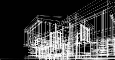 soyut mimari duvar kağıdı tasarımı, dijital konsept arkaplan