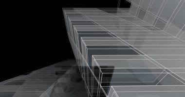 soyut mimari duvar kağıdı tasarımı, dijital konsept arkaplan