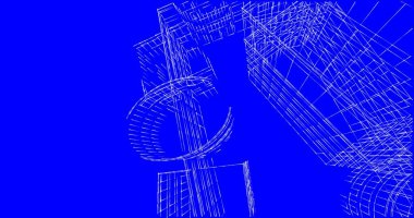 soyut mimari duvar kağıdı tasarımı, dijital konsept arkaplan