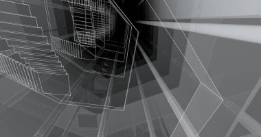 soyut mimari duvar kağıdı tasarımı, dijital konsept arkaplan