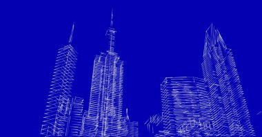 soyut mimari duvar kağıdı tasarımı, dijital konsept arkaplan