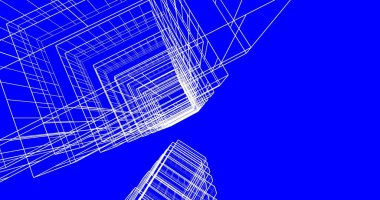 soyut mimari duvar kağıdı tasarımı, dijital konsept arkaplan