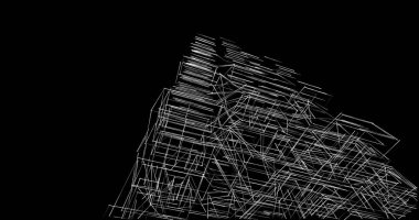 soyut mimari duvar kağıdı tasarımı, dijital konsept arkaplan