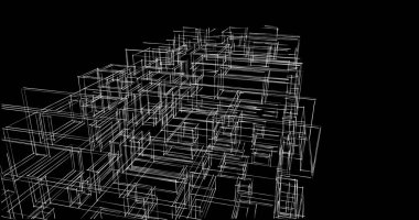 soyut mimari duvar kağıdı tasarımı, dijital konsept arkaplan
