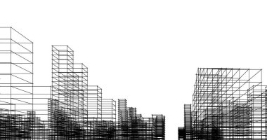 soyut mimari duvar kağıdı tasarımı, dijital konsept arkaplan