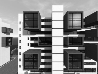 soyut mimari duvar kağıdı tasarımı, dijital konsept arkaplan