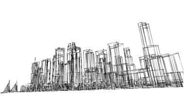 minimal geometrik şekiller, mimari çizgiler