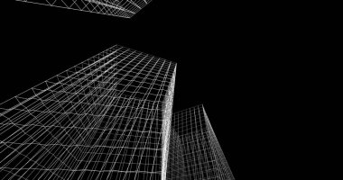 soyut mimari duvar kağıdı tasarımı, dijital konsept arkaplan