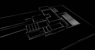 soyut mimari duvar kağıdı tasarımı, dijital konsept arkaplan