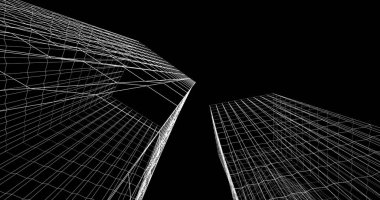 soyut mimari duvar kağıdı tasarımı, dijital konsept arkaplan