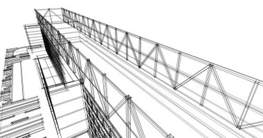 soyut mimari duvar kağıdı tasarımı, dijital konsept arkaplan